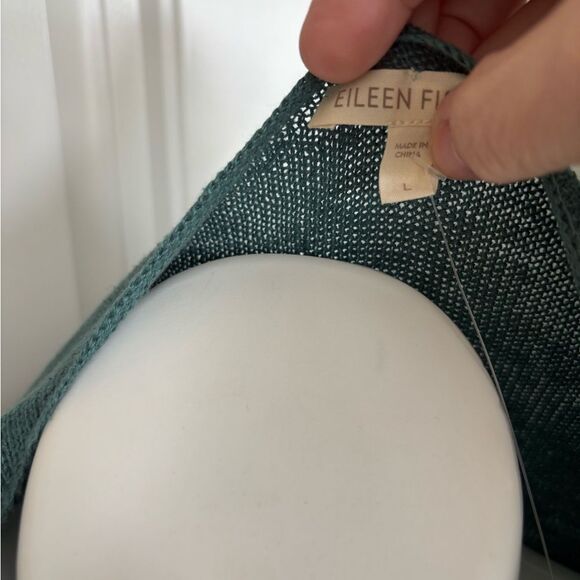 NWT Eileen Fisher Teal Short Sleeve Top - Picture 3 of 6